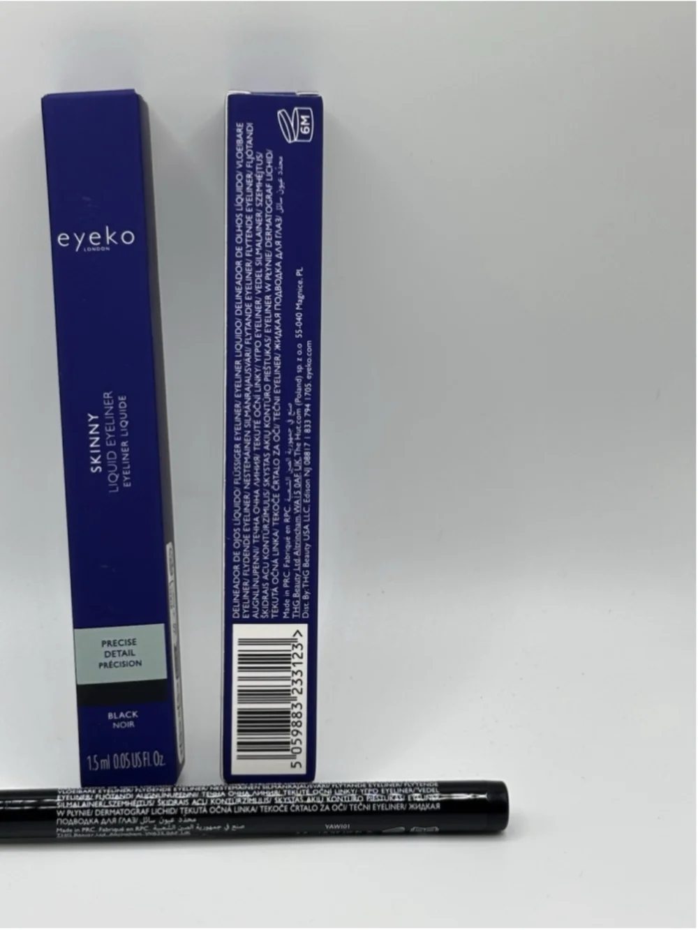 Eyeko Skinny Liquid Eyeliner Black 1.5mL Precise Detail Vegan 2 Pack New